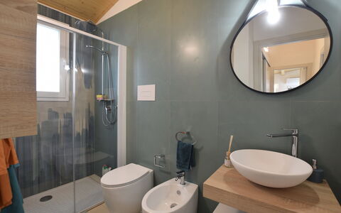 La Dimora di Diana: Bathroom, Flooring, Plumbing Fixture, Interior Design, Floor, Bathroom Sink, Sink, Tap, Plumbing, Lighting