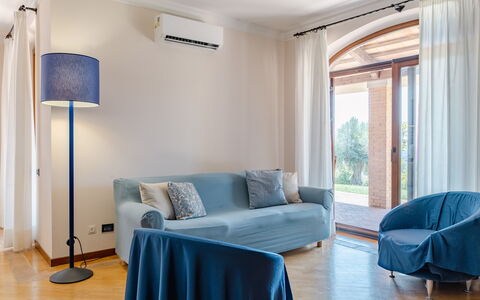Villa Althea: Furniture, Interior Design, Flooring, Couch, Wall, Floor, Wood, Apartment, Room, Living Room