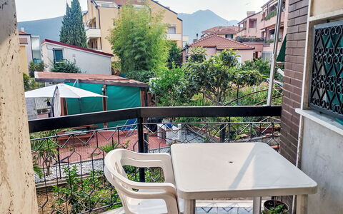 Onda Blu House: Furniture, Balcony, Chair, Outdoor Table, Outdoor Furniture, Bicycle