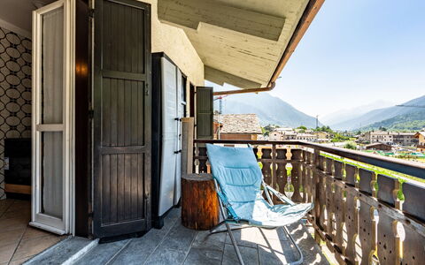 Ilda: Balcony, Apartment, Mountain Range, Chair, Shade, Outdoor Furniture, Ridge, Mountain Village, Eco Hotel, Penthouse Apartment