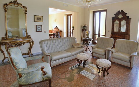 Villa Santa Chiara: Furniture, Interior Design, Flooring, Wood, Floor, Room, Living Room, Picture Frame, Couch, Lighting