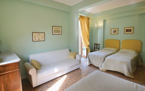 Villa Santa Chiara: Furniture, Interior Design, Floor, Room, Flooring, Textile, Ceiling, Bed, Table, Lighting