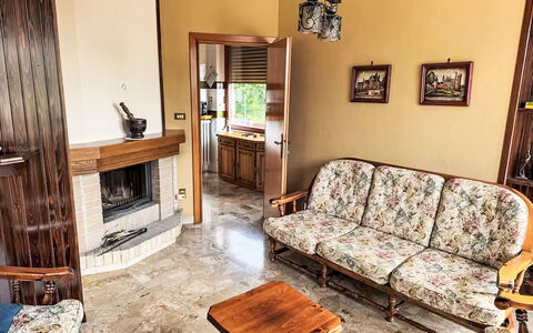 La Terrazza di Colle Marino: Furniture, Interior Design, Flooring, Wood, Floor, Living Room, Chair, Table, Room, Couch