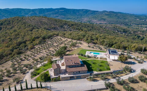 La Calcinaia Country House, Bucine: Landscape, Estate, Aerial Photography, Village, Farmhouse, Bird'S-Eye View, Villa, Swimming Pool, Hacienda, Mansion