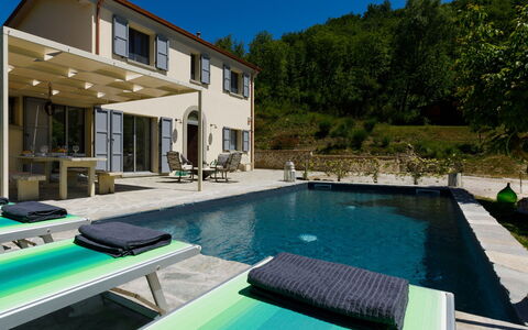 Villa Mia 6: Swimming Pool, Outdoor Furniture, Leisure, Furniture, Recreation, Resort, Chair, Umbrella, Eco Hotel, Estate