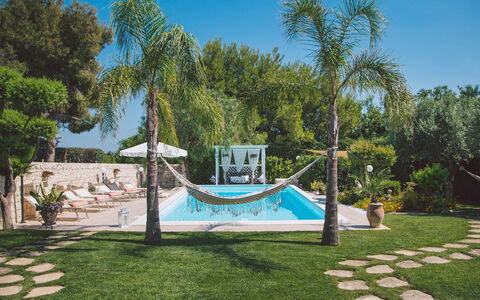 Villa Ferradina 4+2: Swimming Pool, Blue, Resort, Leisure, Eco Hotel, Outdoor Furniture, Shade, Hacienda, Garden, Landscaping