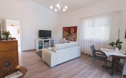 Villa Ferradina 4+2: Furniture, Interior Design, Flooring, Floor, Wood, Room, Couch, Ceiling, Living Room, Lighting