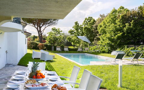 Villa Sarah 10+2: Swimming Pool, Resort, Garden, Estate, Lawn, Villa, Outdoor Furniture, Eco Hotel, Landscaping, Sunlounger