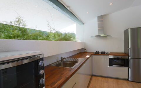 Villa Sarah 10+2: Kitchen, Countertop, Kitchen Appliance, Interior Design, Major Appliance, Cabinetry, Flooring, Wood, Ceiling, Home Appliance