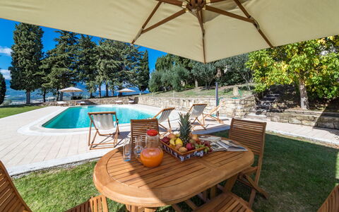 Borgo Colle Ridente 13: Blue, Swimming Pool, Resort, Outdoor Furniture, Shade, Garden, Landscaping, Eco Hotel, Estate, Lawn