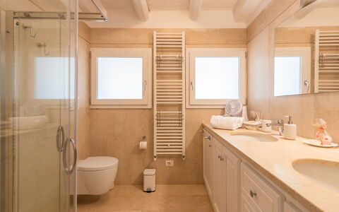 Tenuta Scialandre 10: Flooring, Floor, Plumbing Fixture, Interior Design, Wood, Bathroom, Sink, Bathroom Sink, Lighting, Tap