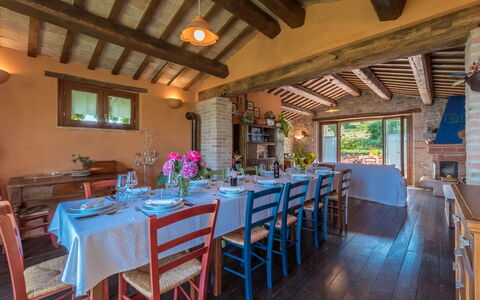 Casale Verdicchio 10+2: Furniture, Wall, Wood, Table, Kitchen & Dining Room Table, Home, House, Chair, Dining Room, Door