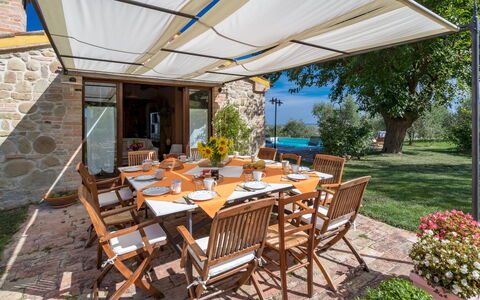 Casale Verdicchio 10+2: Furniture, Chair, Outdoor Furniture, Table, Kitchen & Dining Room Table, Outdoor Table, Shade, Resort, Garden, Patio