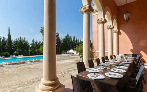 Villa Capozza 18+2: Swimming Pool, Resort, Column, Chair, Estate, Hacienda, Shade, Chandelier, Eco Hotel, Mansion