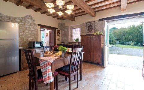 Cascina Marianna 12+4: Furniture, Wall, Kitchen & Dining Room Table, Table, Interior Design, Chair, Flooring, Home, Dining Room, Ceiling