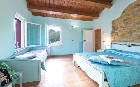 Cascina Marianna 12+4: Furniture, Interior Design, Bedroom, Ceiling, Floor, Bed, Flooring, Home, Room, Linens