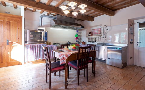 Cascina Marianna 12+4: Furniture, Interior Design, Wood, Flooring, Ceiling, Kitchen, Table, Floor, Home, Kitchen & Dining Room Table