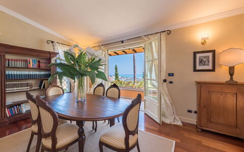 Fontespina 6: Furniture, Interior Design, Flooring, Wood, Table, Dining Room, Ceiling, Chair, Floor, Room