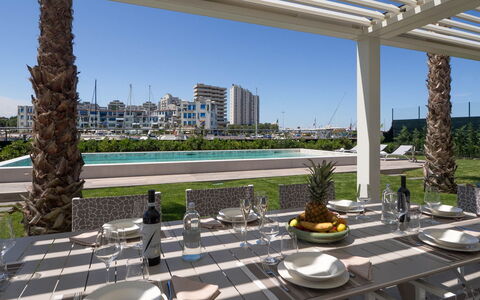 Portoverde Beach Villa 12: Resort, Apartment, Shade, Outdoor Furniture, Swimming Pool, Landscaping, Eco Hotel, Condominium, Estate