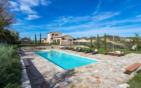 Borgo da Monte 8: Blue, Estate, Landscaping, Farmhouse, Villa, Swimming Pool