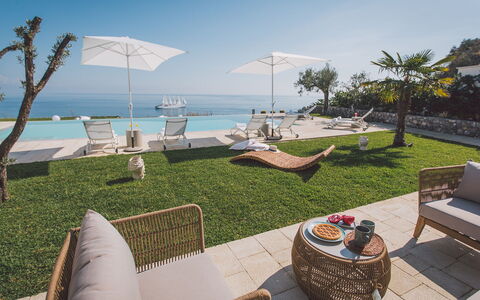 Villa Triscele 10: Sea, Ocean, Resort, Outdoor Furniture, Coast, Shade, Leisure, Landscaping, Eco Hotel, Tropics