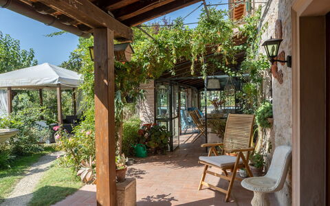 Villa Agave 8: Furniture, Flowerpot, Chair, Table, Outdoor Furniture, Houseplant, Garden, Door, Patio