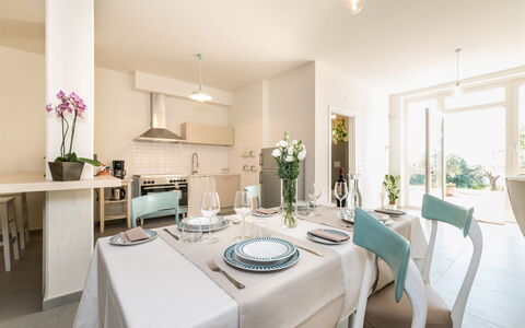 Casa di Eolo 8+2: Furniture, Interior Design, Flooring, Ceiling, Chair, Table, Kitchen & Dining Room Table, Floor, Room, Dining Room