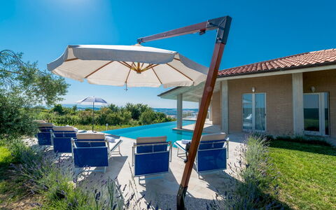 Casa di Eolo 8+2: Outdoor Furniture, Swimming Pool, Furniture, Shade, Leisure, Chair, Resort, Umbrella, Composite Material, Eco Hotel