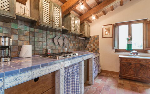 Villa Ambrah 12+1: Wood, Kitchen, Interior Design, Flooring, Countertop, Floor, Ceiling, Home, Tile, Room