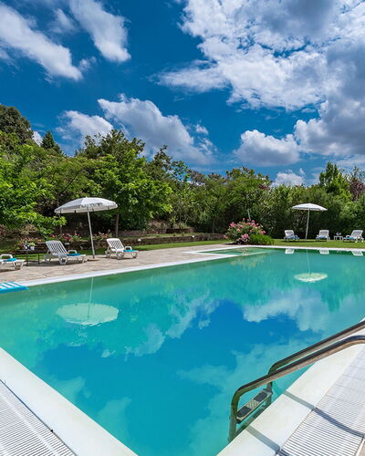 Villa Ambrah 12+1: Blue, Swimming Pool, Resort, Garden, Landscaping, Eco Hotel, Thermae, Outdoor Furniture, Water Feature, Evergreen