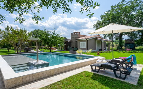 Cottage Violapo 6+2: Swimming Pool, Residential Area, Resort, Garden, Land Lot, Home, Estate, Backyard, Landscaping, Water Feature