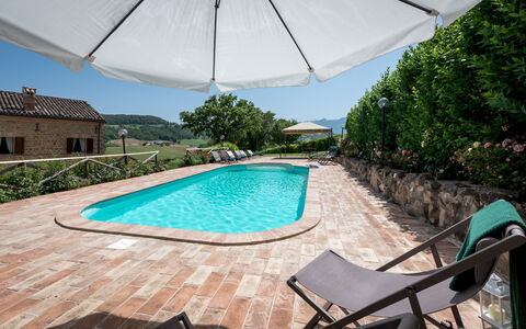 Villa Casanostra 12: Swimming Pool, Outdoor Furniture, Furniture, Resort, Eco Hotel, Chair, Flagstone, Umbrella, Sunlounger, Shade
