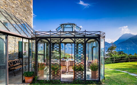 Villa la Dolce 8: Iron, Garden, Chair, Glass, Outdoor Structure, Eco Hotel, Flowerpot, Porch, Houseplant, Landscaping