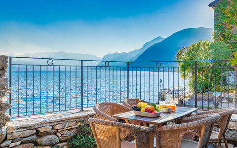 Villa Rivetta 6+2: Blue, Furniture, Coastal And Oceanic Landforms, Coast, Sea, Mountain Range, Lake, Chair, Shore, Outdoor Furniture