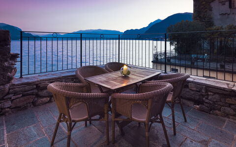 Villa Rivetta 6+2: Body Of Water, Furniture, Table, Coastal And Oceanic Landforms, Chair, Outdoor Furniture, Coast, Outdoor Table, Lake, Sea