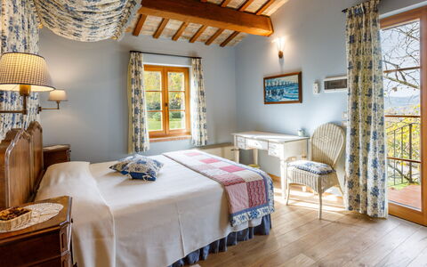 La Tana del Ghiro 18: Furniture, Interior Design, Home, Linens, Table, Chair, Room, Ceiling, Bedroom, Bed