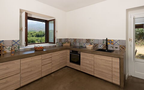 Villa Terre Normanne 10: Kitchen, Interior Design, Flooring, Wood, Countertop, Floor, Home, Furniture, Cabinetry, Room
