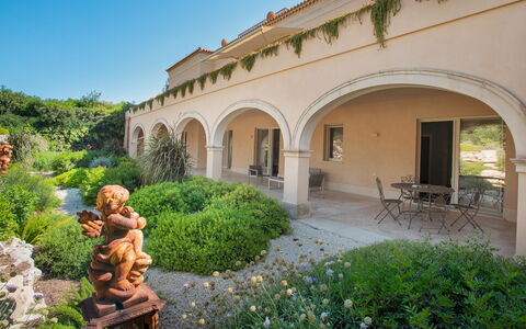 Villa Passo degli Aironi 12: Shrub, Architecture, Plant Community, Home, Garden, Estate, Groundcover, Hacienda, Landscaping