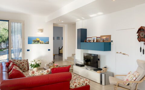 Villa Olimpia 6+2: Furniture, Interior Design, Wall, Flooring, Wood, Couch, Room, Ceiling, Floor, Living Room