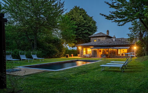 Casale dei Tigli 8: House, Swimming Pool, Home, Estate, Cottage, Farmhouse, Garden, Lawn, Backyard, Yard