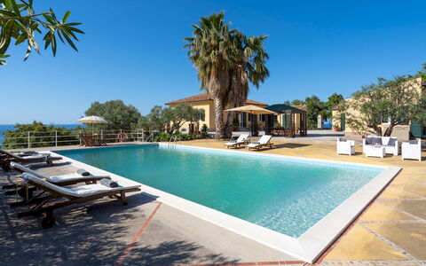 Villa le Sorbe 12: Blue, Swimming Pool, Resort, Outdoor Furniture, Umbrella, Sunlounger, Eco Hotel, Leisure, Vacation, Shade