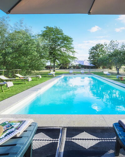 Casale Dell Oasi 12: Blue, Swimming Pool, Garden, Landscaping, Estate, Lawn, Resort, Shade, Eco Hotel, Outdoor Furniture