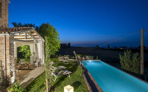 Casa Pilar 4+1: Swimming Pool, Home, Estate, Outdoor Furniture, Villa, Resort, Chair, Backyard, Yard, Hacienda