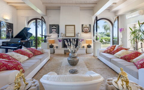 Villa Rossa 12: Furniture, Interior Design, Couch, Flooring, Floor, Living Room, Home, Ceiling, Table, Lighting