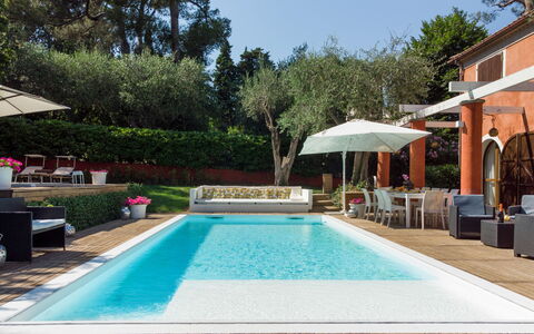 Villa Rossa 12: Swimming Pool, Resort, Composite Material, Eco Hotel, Garden, Water Feature, Flowerpot, Leisure, Outdoor Furniture, Shade