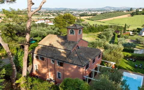 Villa Rossa 12: House, Home, Estate, Hacienda, Villa, Landscaping, Yard, Swimming Pool, Mansion, Farmhouse