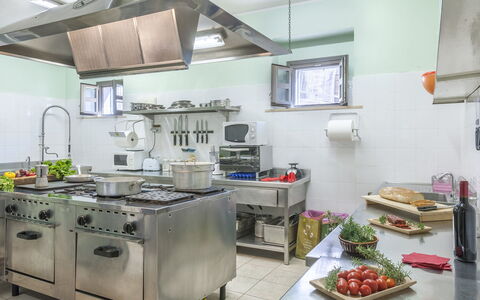 Villa Cappelletti 16+2: Kitchen, Kitchen Appliance, Countertop, Major Appliance, Food, Kitchen Stove, Furniture, Home Appliance, Stove, Lighting