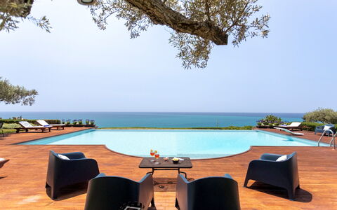 Villa Terra del Sole 8: Water, Swimming Pool, Resort, Furniture, Sea, Outdoor Furniture, Eco Hotel, Ocean, Dusk, Sunset