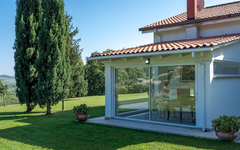Villa Bubi 8+1: Home, Roof, Door, Outdoor Structure, Cottage, Shade, Porch, Garden, Estate, Garden Buildings