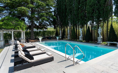 Villa Irma 10: Swimming Pool, Outdoor Furniture, Resort, Leisure, Composite Material, Shade, Eco Hotel, Water Feature, Garden, Landscaping